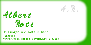 albert noti business card